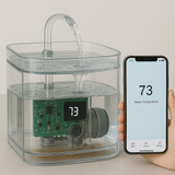 Intelligent pet water dispenser circuit board enclosure program design